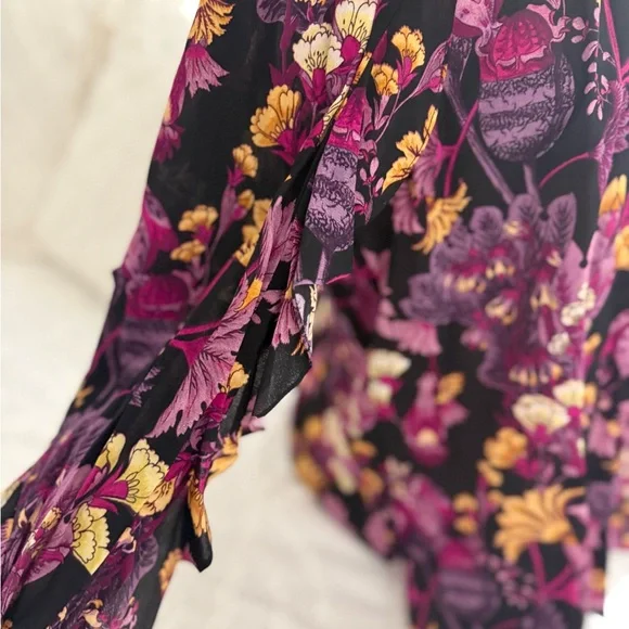 Kobi Halperin Floral Blouse - Black and Purple - Picture 11 of 16